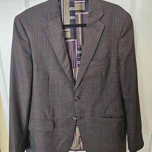Men's Brown Pinstripe Blazer